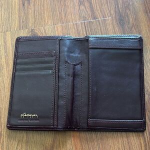 Vintage Lederer Paris burgundy leather wallet bifold